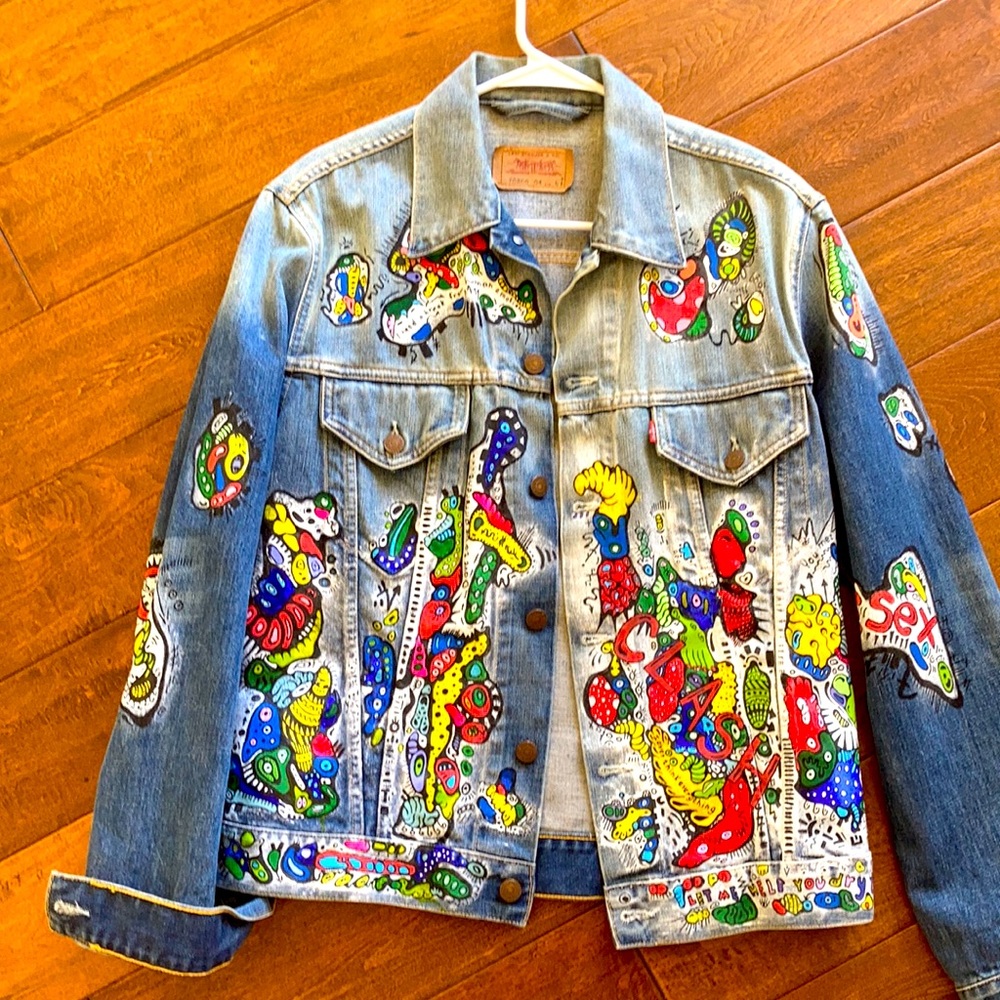 One of a kind custom made denim jacket
